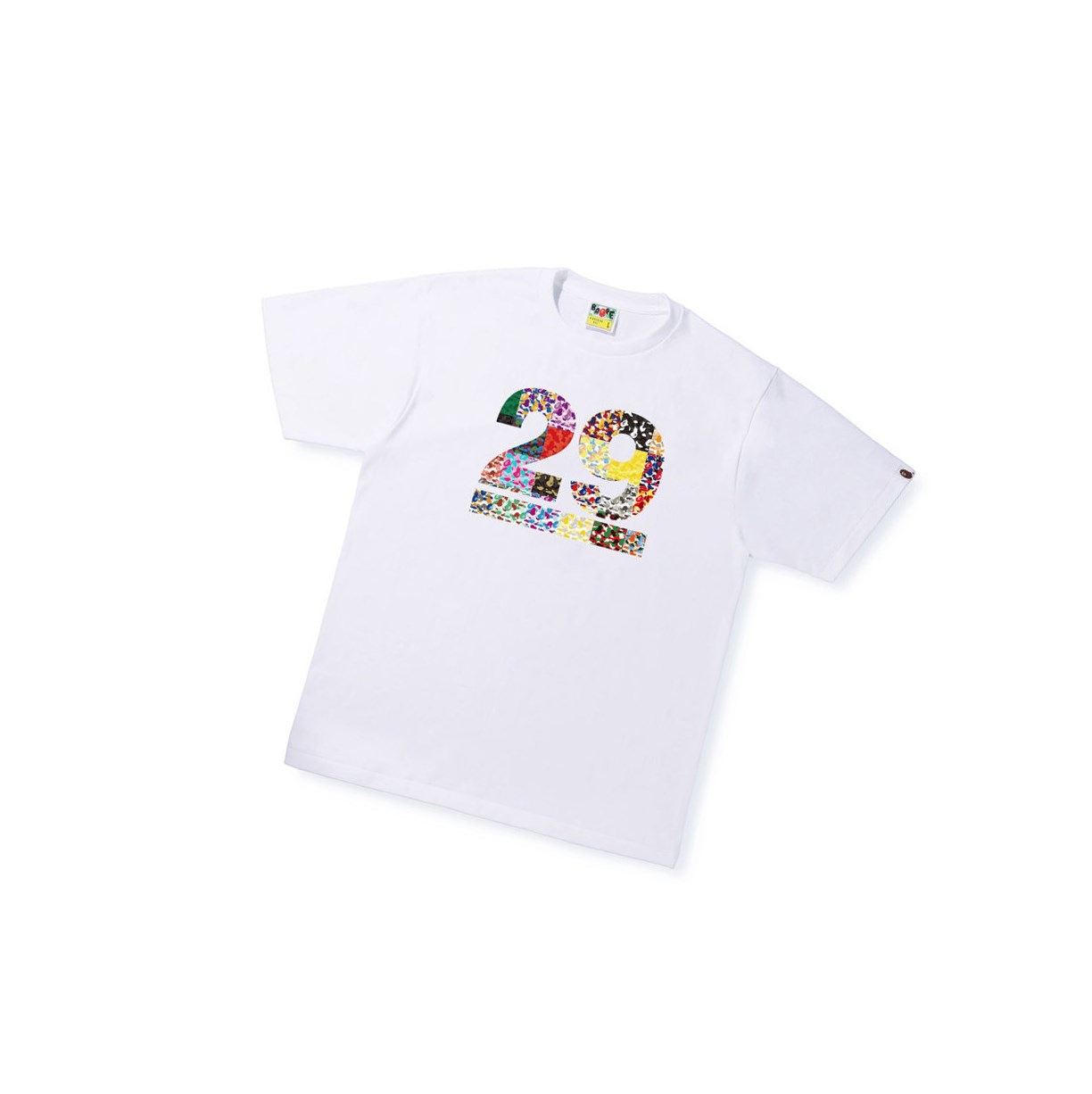 Koszulki Męskie A BATHING APE Bape A Bathing Ape 29th Anniversary Tee Krótkie Sleeve Białe | OIZE-80631