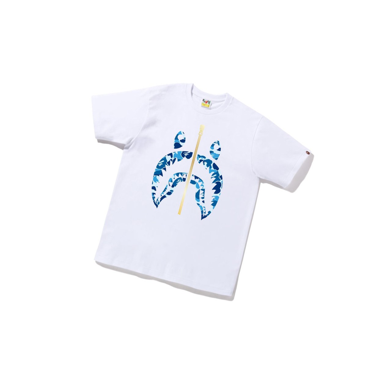 Koszulki Męskie A BATHING APE Bape Abc Camo Shark Tee Krótkie Sleeve Białe | ICYP-32750