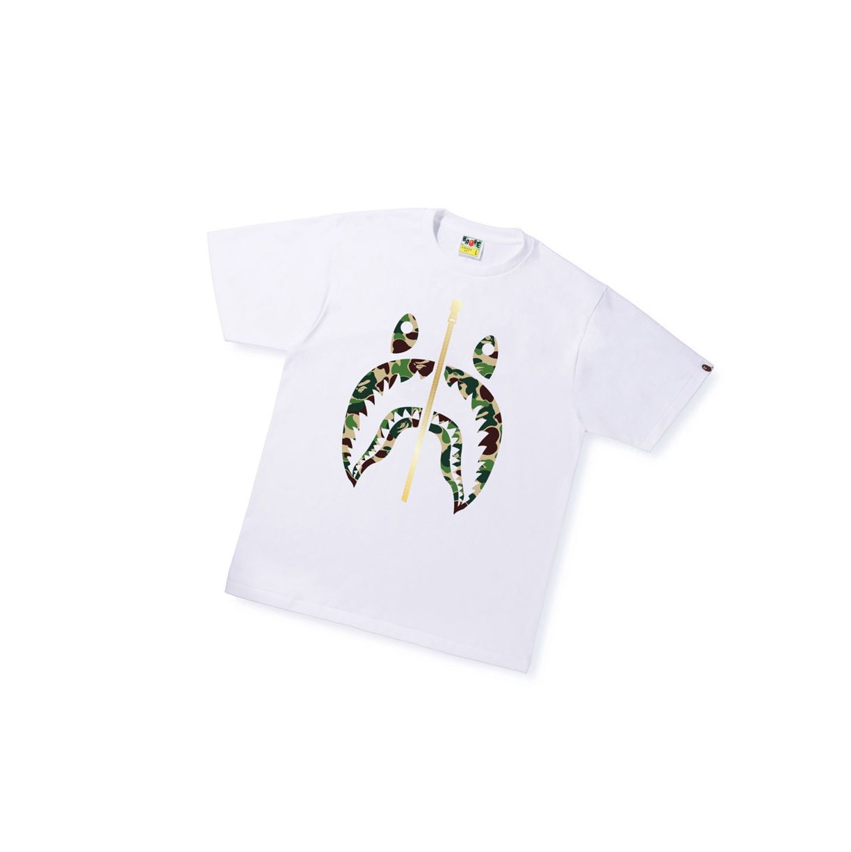 Koszulki Męskie A BATHING APE Bape Abc Camo Shark Tee Krótkie Sleeve Białe | XBRL-69251