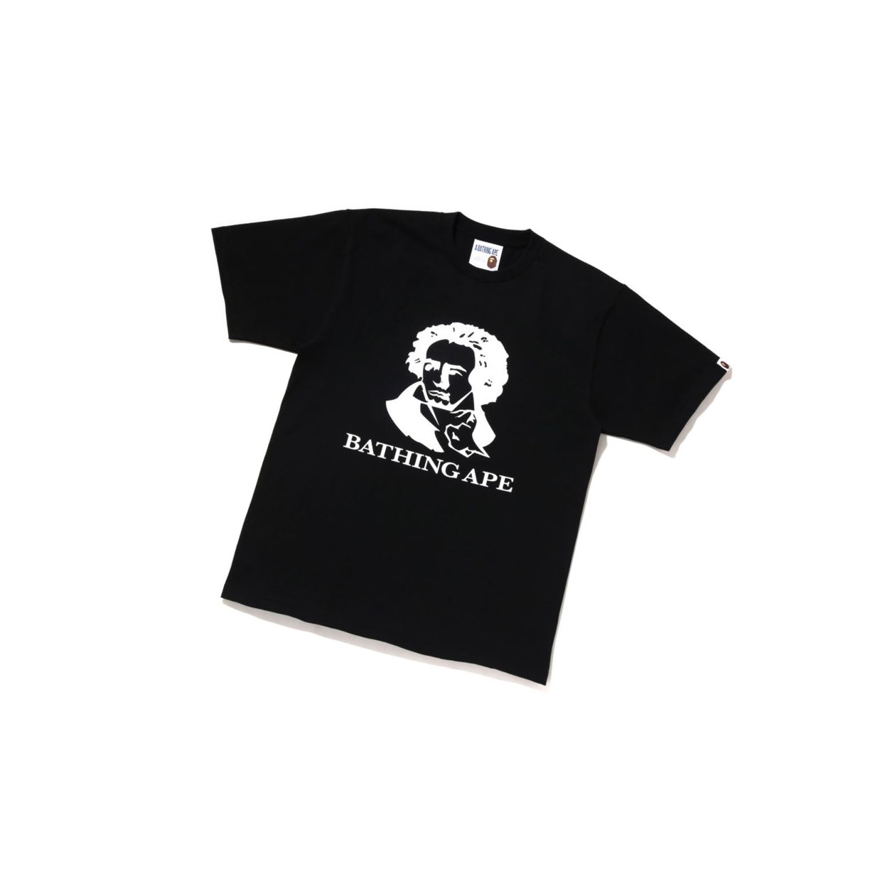 Koszulki Męskie A BATHING APE Bape Bathing Ape Tee Krótkie Sleeve Czarne | CXUJ-38694