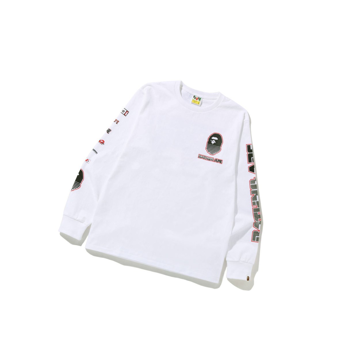 Koszulki Męskie A BATHING APE Bape Graphic #1 L/S Tee Long Sleeve Białe | ZGOX-76049