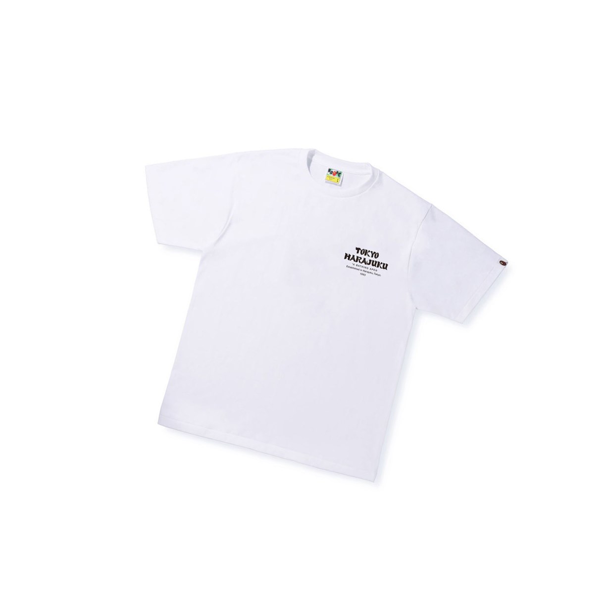 Koszulki Męskie A BATHING APE Bape Japan Culture Kanji Ape Head Tee Krótkie Sleeve Białe | ENCA-38259