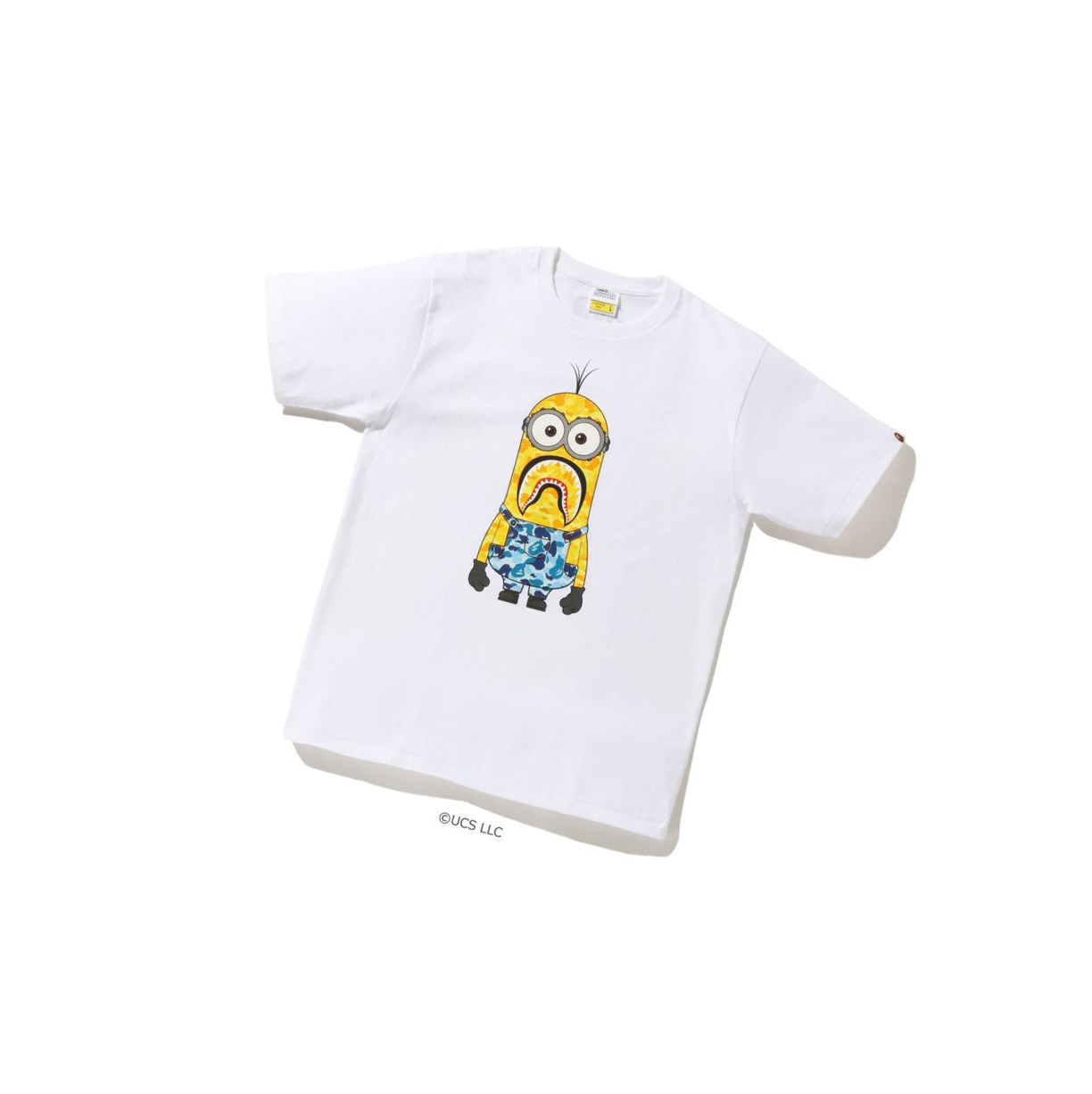 Koszulki Męskie A BATHING APE Bape X Minions Tee07 Krótkie Sleeve Białe | ENFR-94782