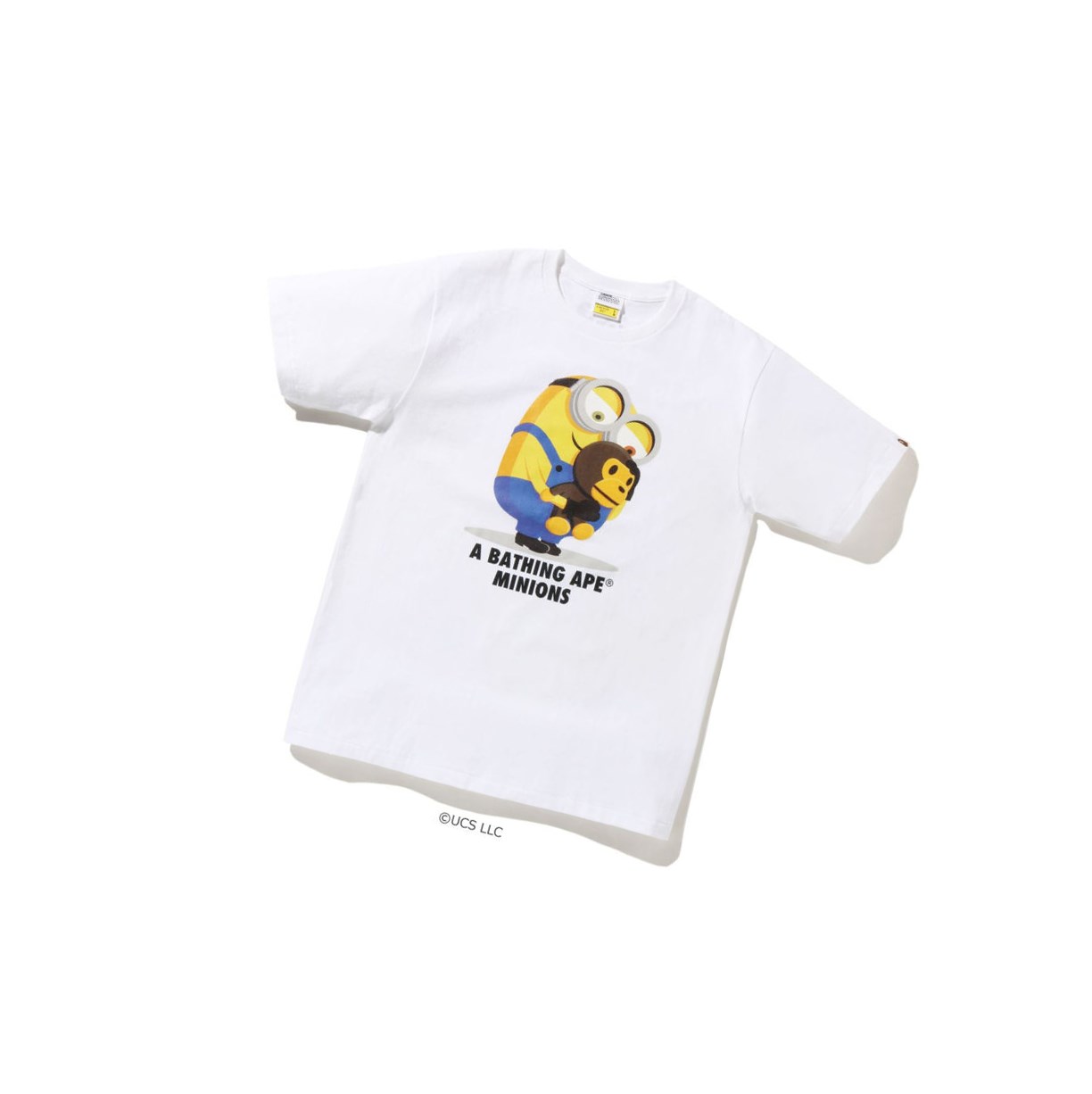 Koszulki Męskie A BATHING APE Bape X Minions Tee08 Krótkie Sleeve Białe | RAPM-02156