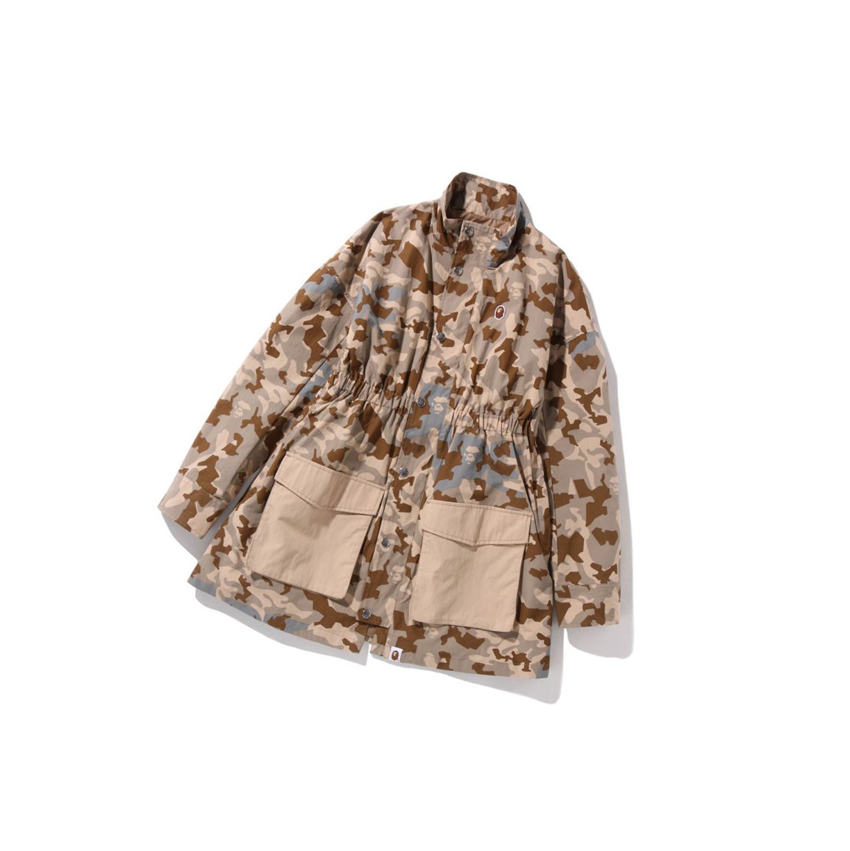 Kurtki Damskie A BATHING APE Bape Sand Camo A Bathing Ape M65 Thin Beżowe | EATG-45203