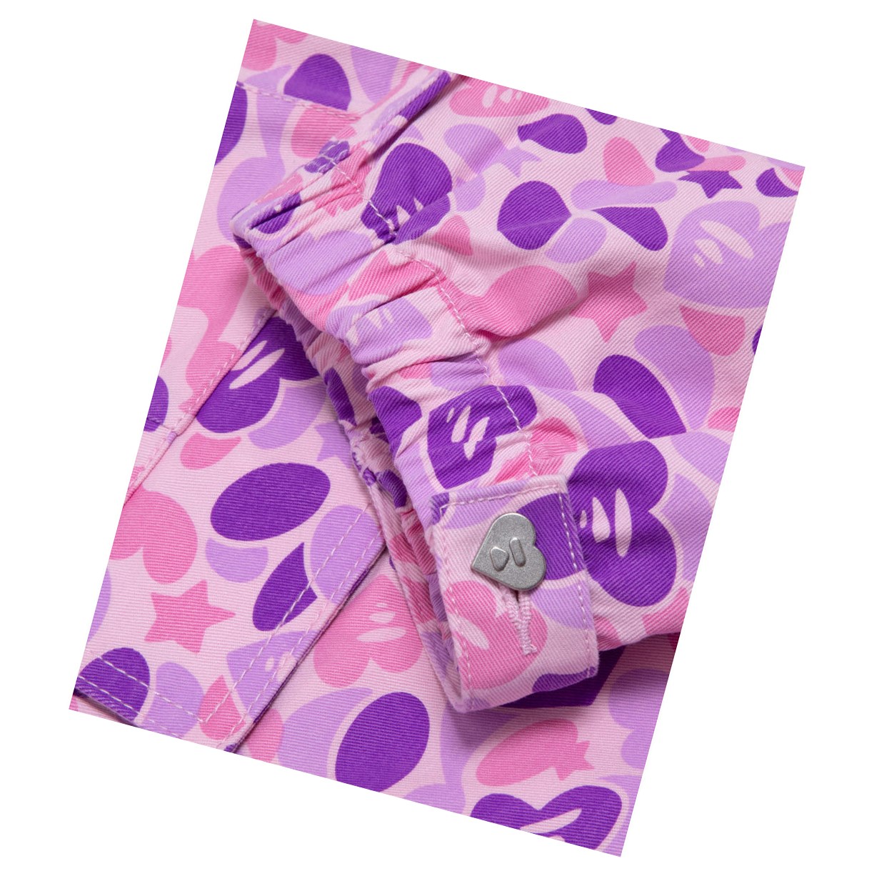 Spodnie Damskie A BATHING APE Bape Printed Cargo Long Violet | MHFG-72345