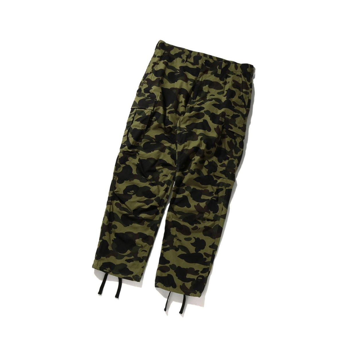 Spodnie Męskie A BATHING APE Bape 1st Camo Cargo Long Zielone | ZUCM-51079