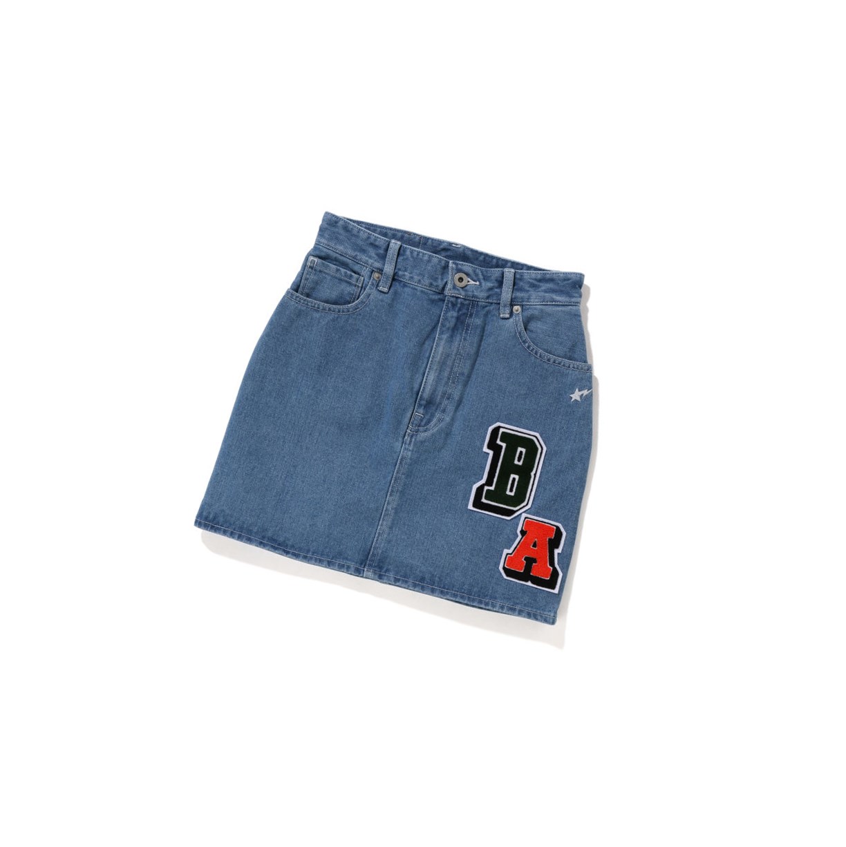 Spódnice Damskie A BATHING APE Bape Multi Fonts Denim Denim | OCGF-92360