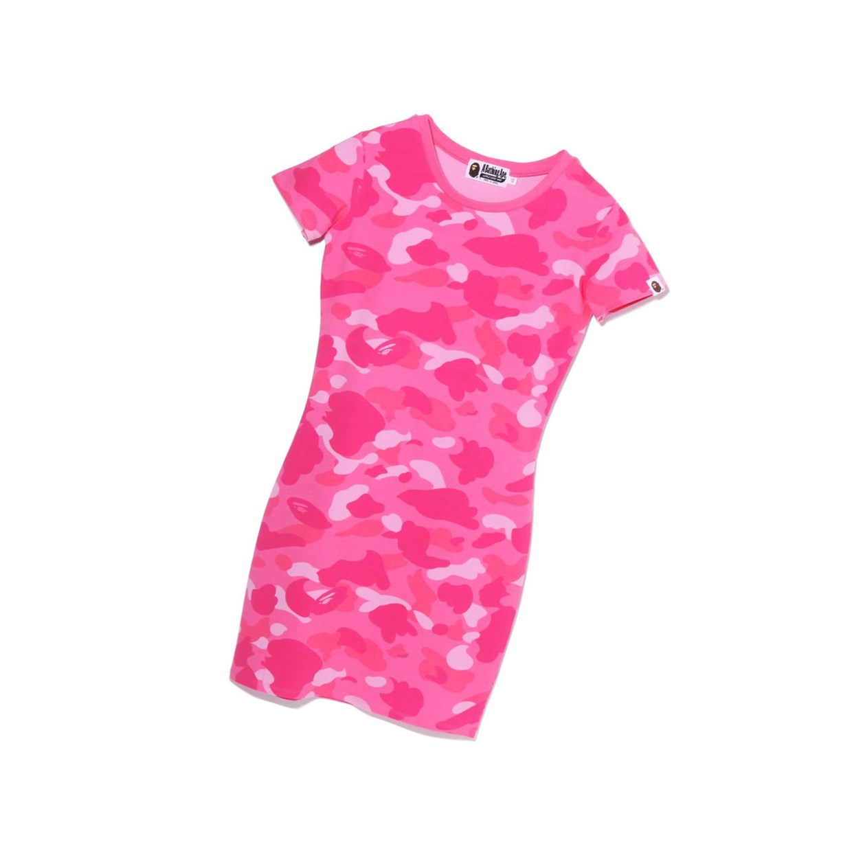 Sukienki Damskie A BATHING APE Bape Color Camo Bodycon Tee Onepiece Mini Różowe | UHAZ-85679