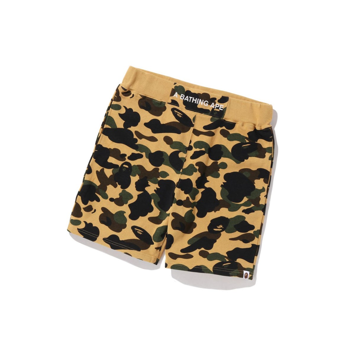 Szorty Męskie A BATHING APE Bape 1st Camo Sweat Żółte | DNIU-81205