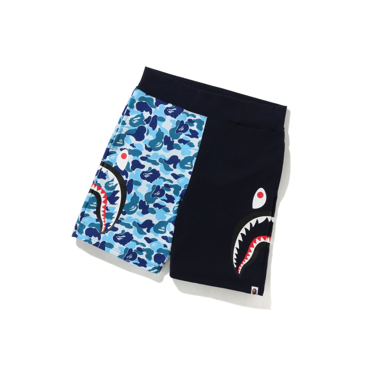 Szorty Męskie A BATHING APE Bape Abc Camo Side Shark Sweat Niebieskie | LWIN-02153