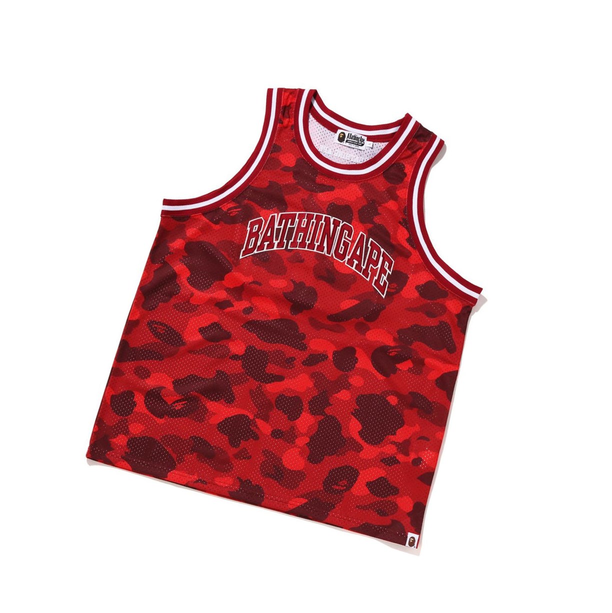 Tank Tops Męskie A BATHING APE Bape Color Camo Basketball Tank Top Czerwone | HUBN-27054