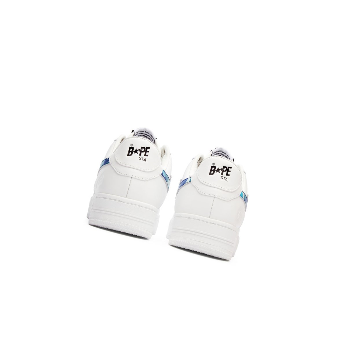 Trampki Damskie A BATHING APE Bape Sta™ White / Abc Camo Low Niebieskie | HTKP-31249