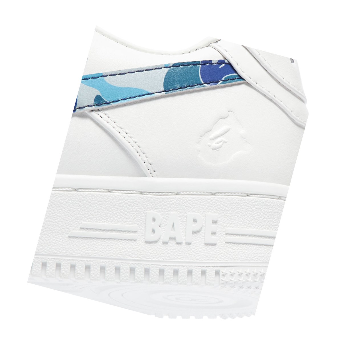 Trampki Damskie A BATHING APE Bape Sta™ White / Abc Camo Low Niebieskie | HTKP-31249