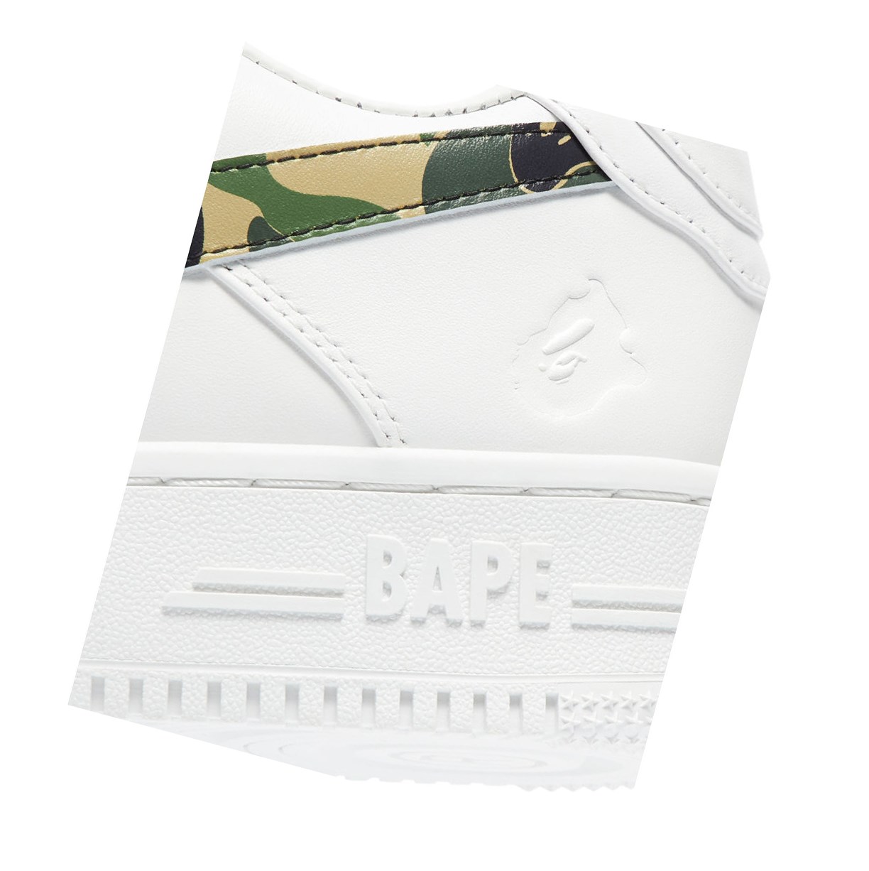 Trampki Damskie A BATHING APE Bape Sta™ White / Abc Camo Low Zielone | PYGJ-85160