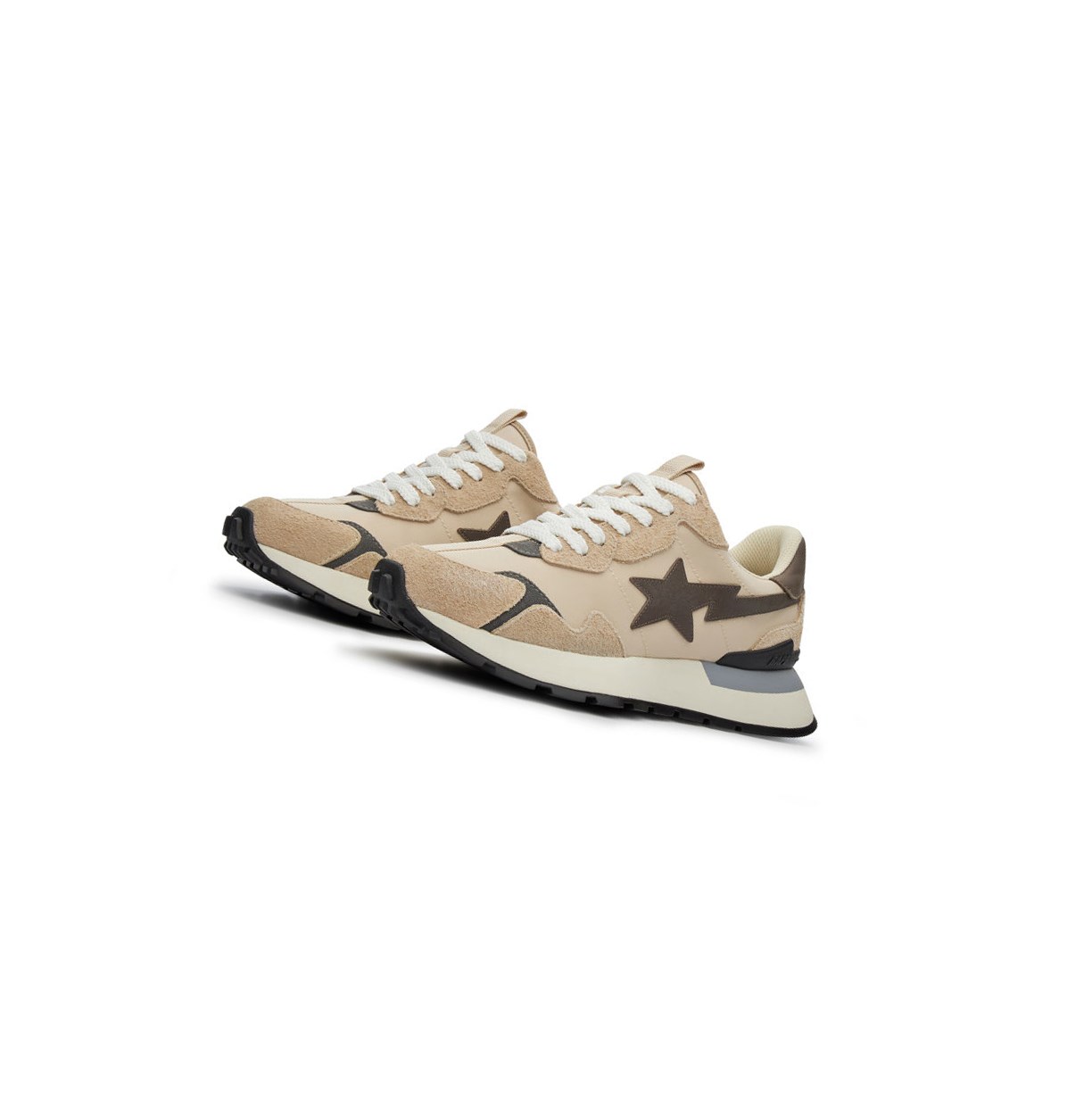 Trampki Damskie A BATHING APE Bape Szosowe Sta Express #1 L Low Beżowe | LOGN-79140