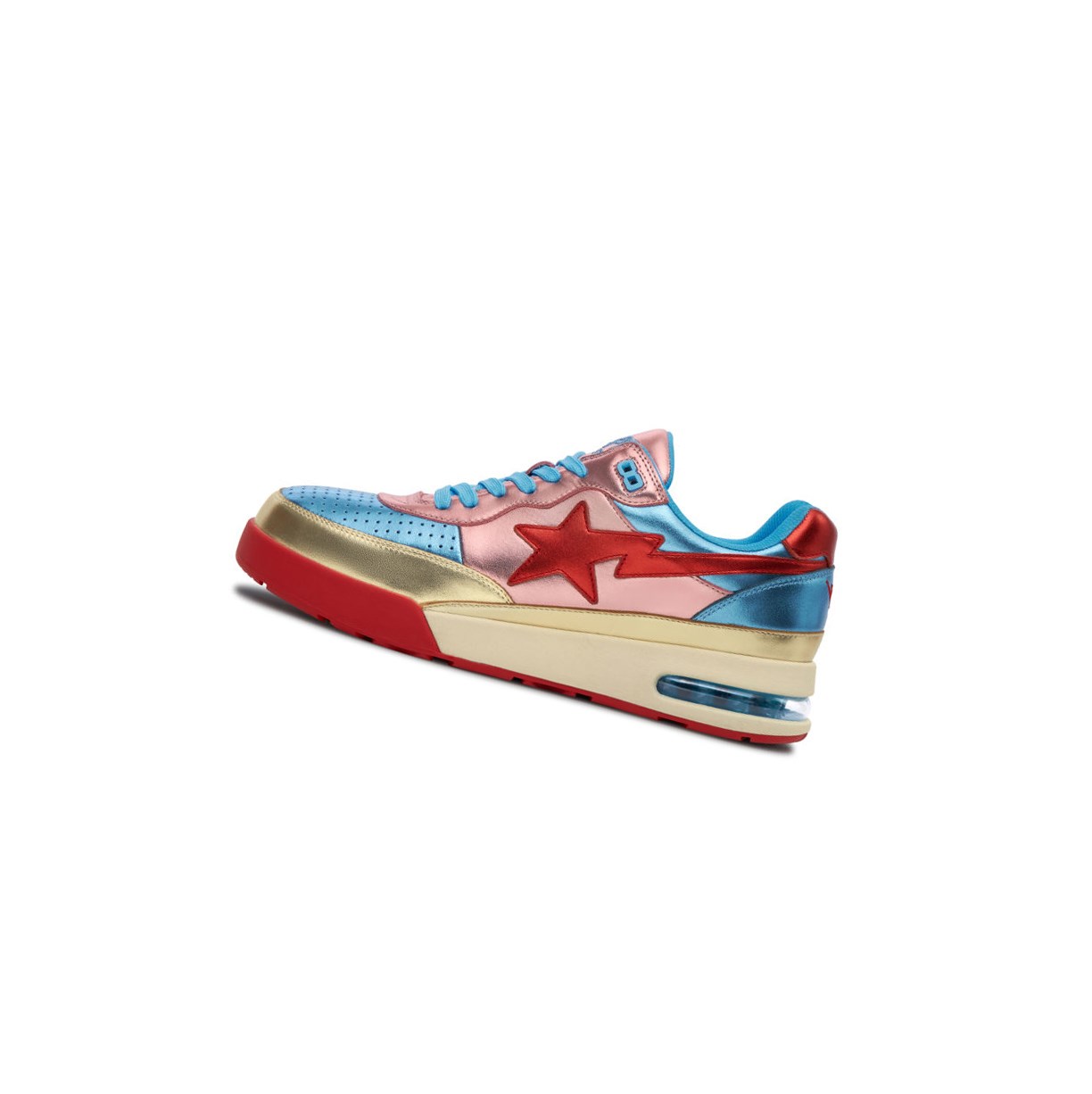 Trampki Damskie A BATHING APE Bape Szosowe Sta Mid Niebieskie | VUYJ-71243