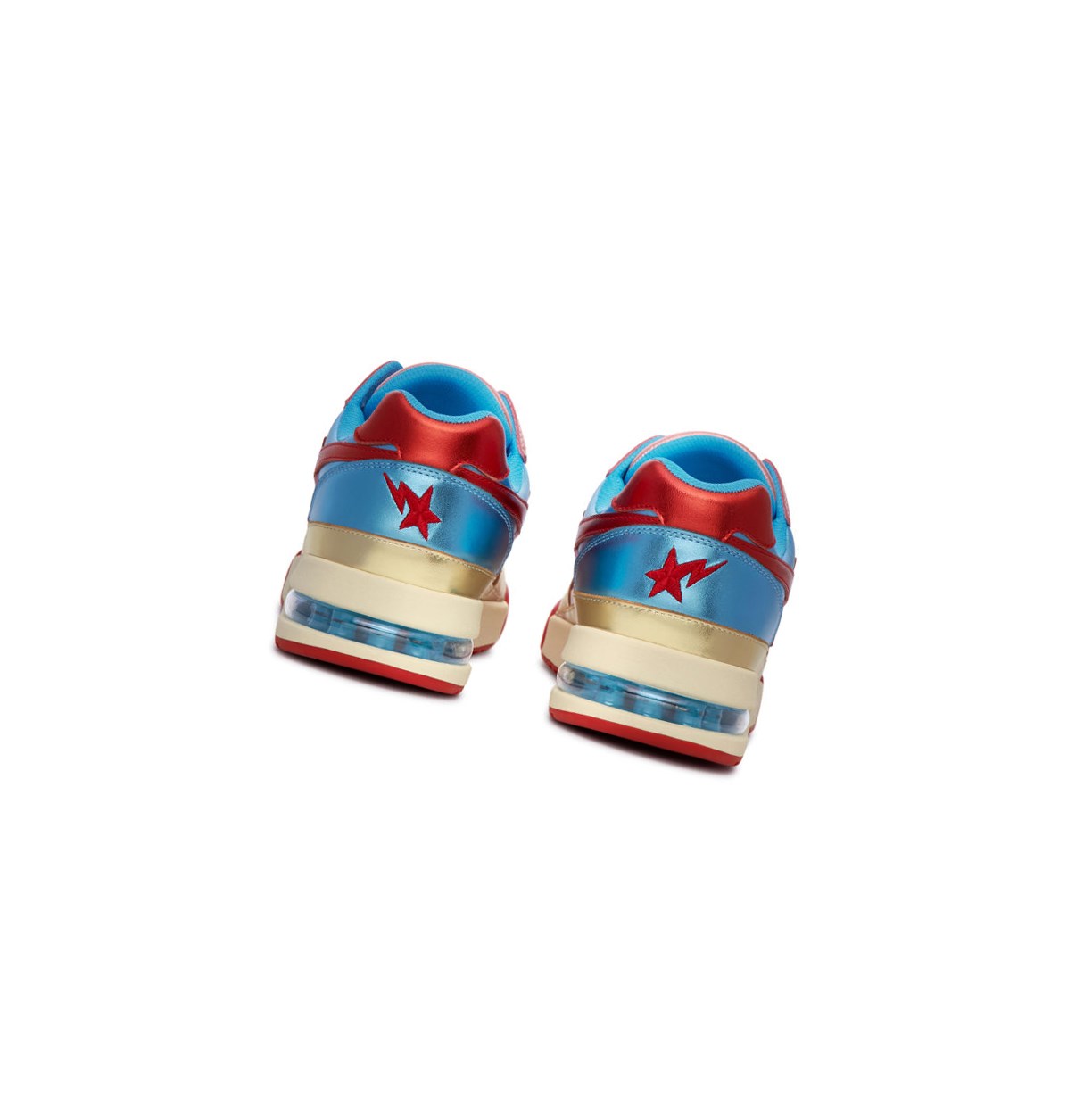 Trampki Damskie A BATHING APE Bape Szosowe Sta Mid Niebieskie | VUYJ-71243