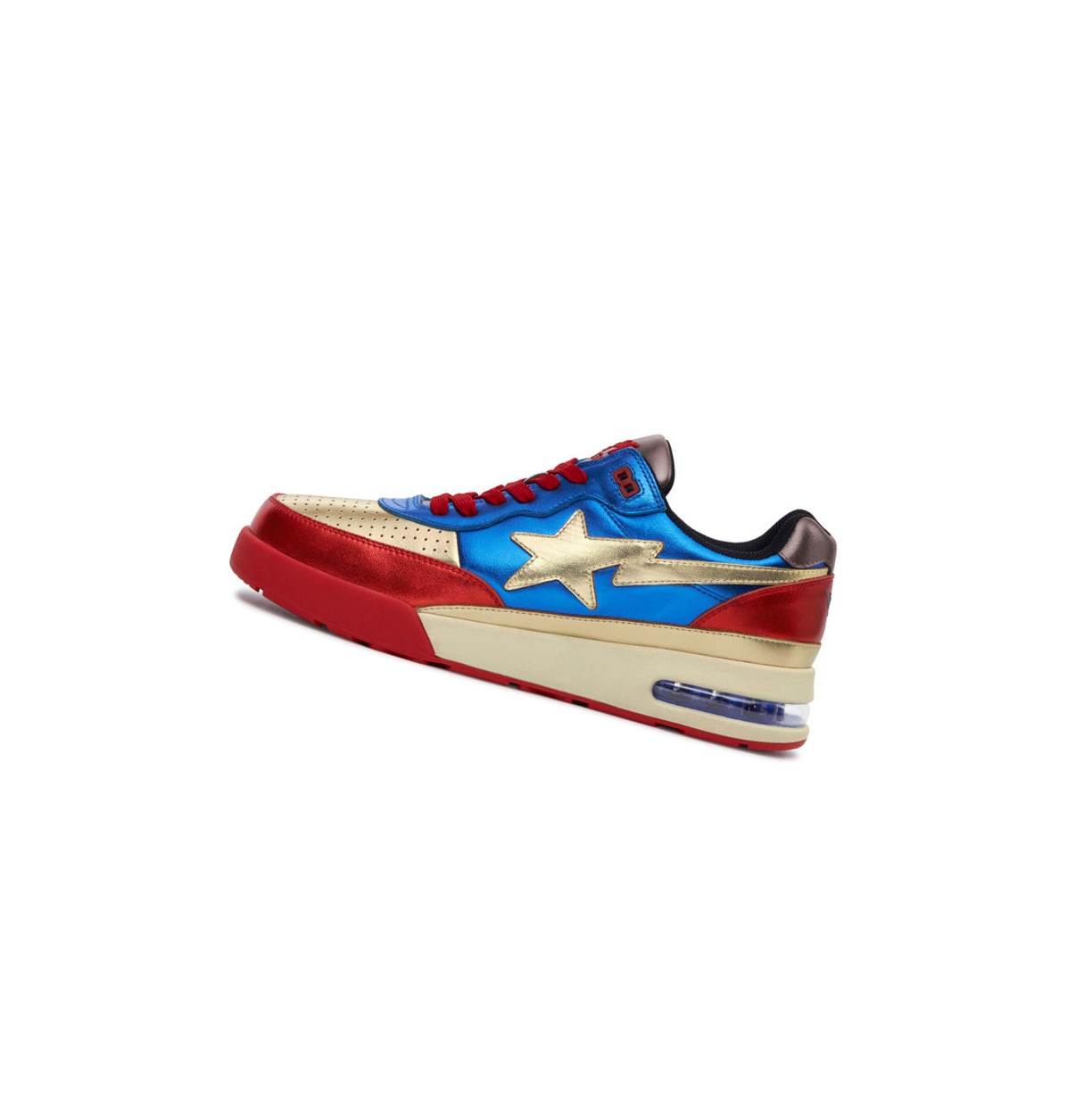 Trampki Damskie A BATHING APE Bape Szosowe Sta Mid Niebieskie | XFRD-86174