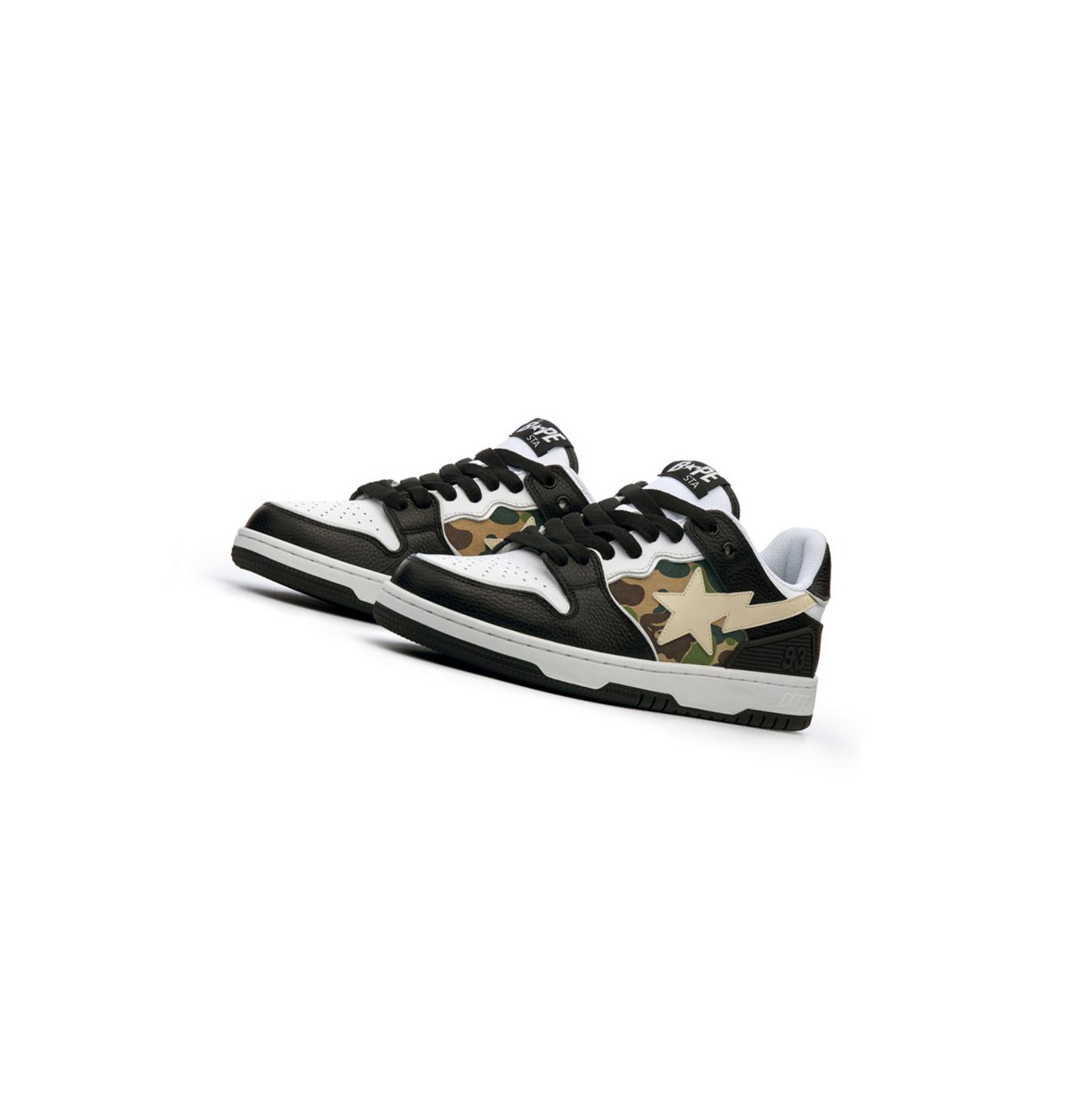 Trampki Męskie A BATHING APE Bape Sk8 Sta Abc Camo Low Czarne | QWFG-94530