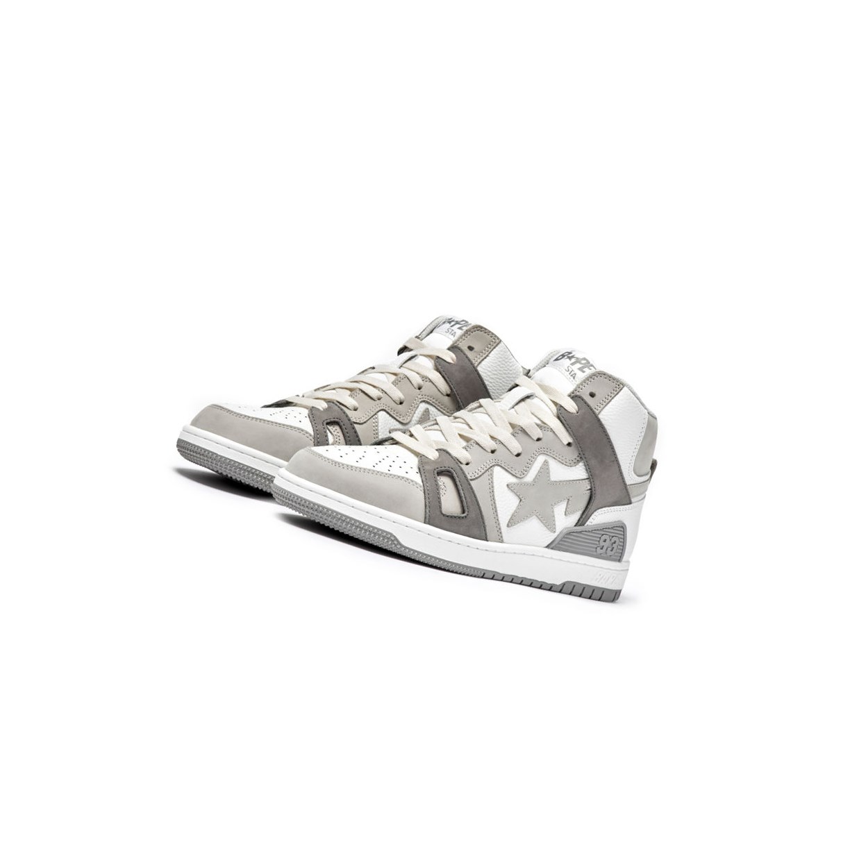 Trampki Męskie A BATHING APE Bape Sta 93 Hi M2 High Szare | WQPT-01492