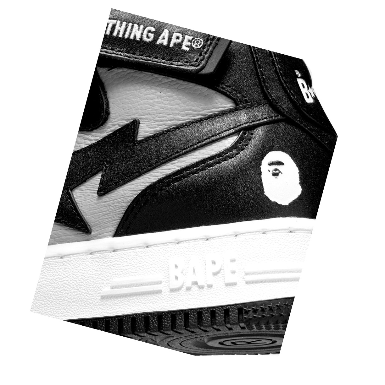 Trampki Męskie A BATHING APE Bape Sta Mi #2 M2 High Czarne | PTSE-19847