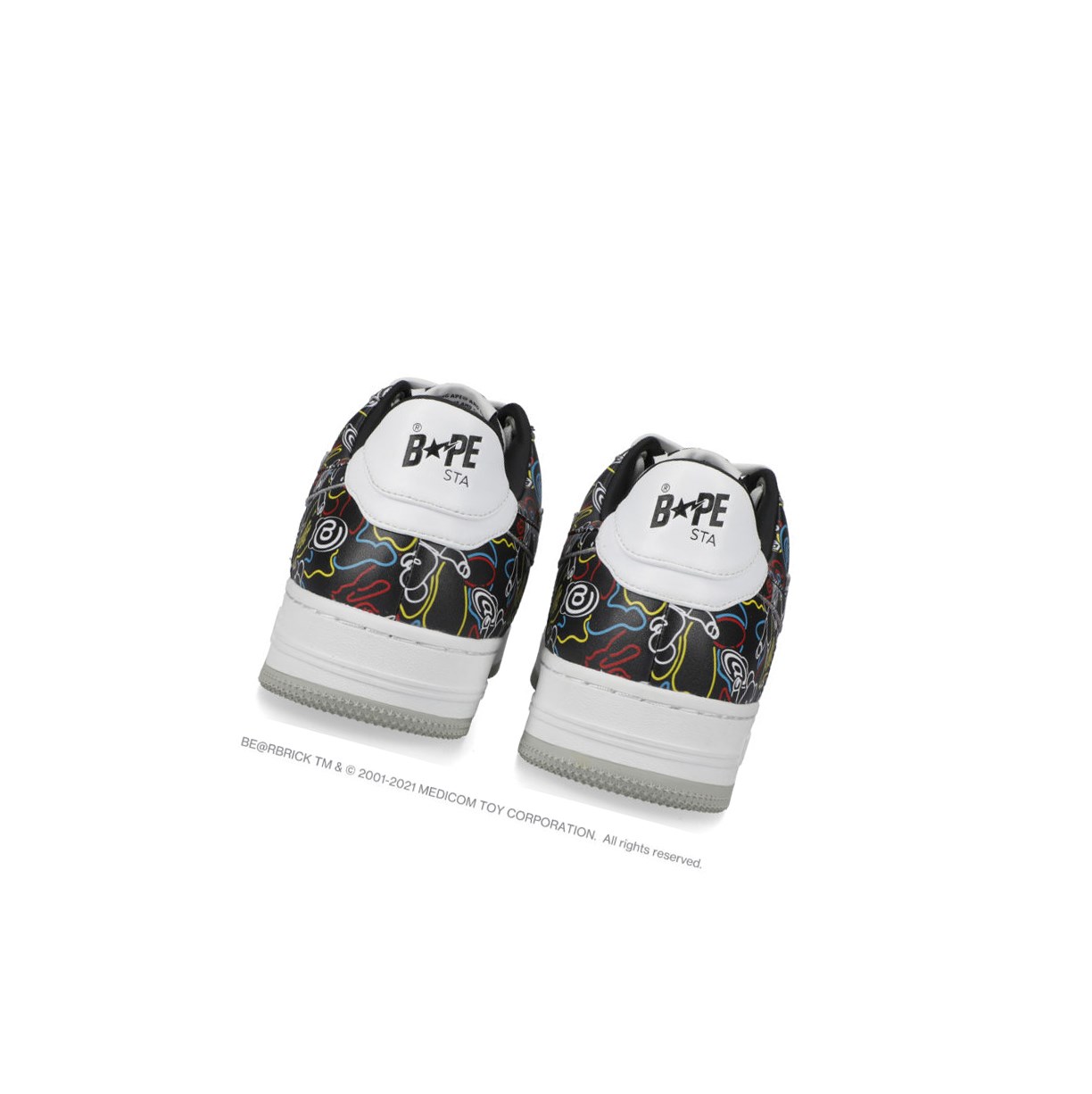 Trampki Męskie A BATHING APE Bape Sta X Medicom Toy Be@r Camo M1 Low Czarne | BQGH-83496