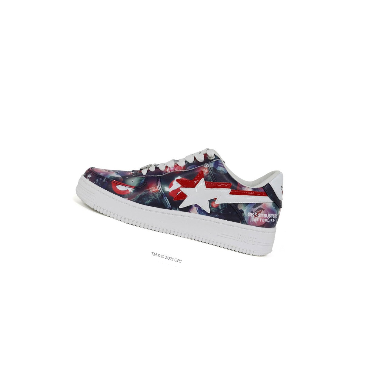 Trampki Męskie A BATHING APE Bape X Ghostbusters Camo Baby Milo Double Bape Sta™ Low Mid Fioletowe | QEBS-79230